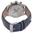 Frederique Constant Classics Chronograph Stainless Steel Blue Dial Blue Leather Strap Date Quartz Mens Watch FC-292MNS5B6 Hot on Sale