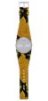 Calvin Klein Spellbound Yellow and Black Leather Silver Dial Quartz Womens Watch K2E23626 Online Hot Sale