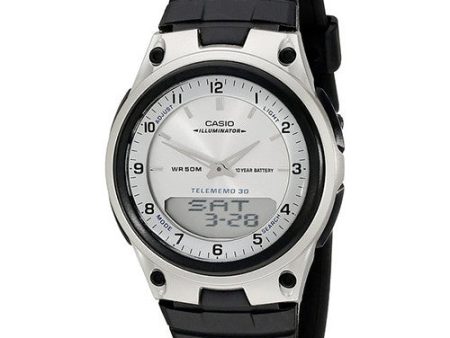 Casio Men s AW80-7AV World Time Databank 10-Year Battery Watch on Sale