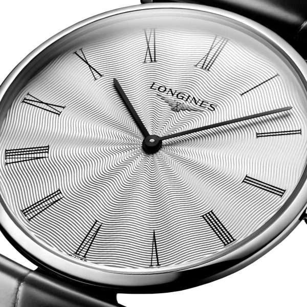 Longines La Grande Classique Midsize 36mm Quartz Silver Dial Black Leather Mens Watch L4.755.4.71.2 Supply