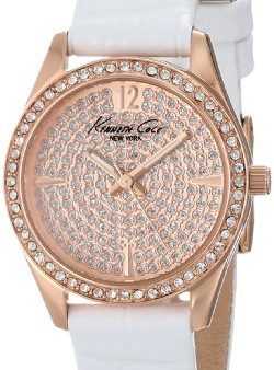 Kenneth Cole New York Women s Quartz Stainless Steel Case Leather Strap White,(Model:KC2844) For Cheap