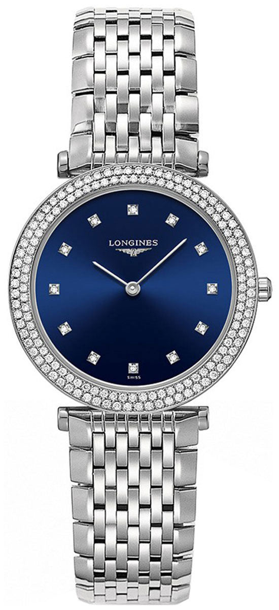 Longines La Grande Classique Stainless Steel & Diamond Womens Watch Blue Dial L45150976 Cheap