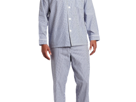 Majestic international men s basics bengal stripe long sleeve pajama For Sale