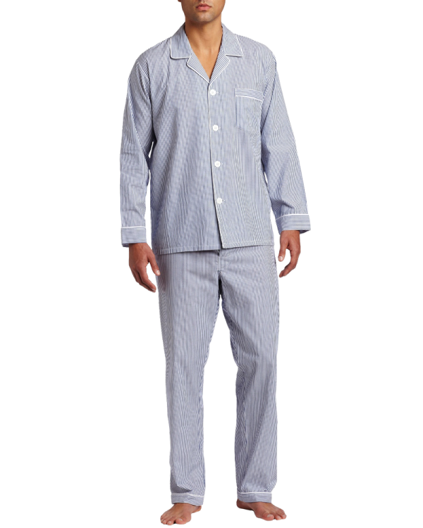 Majestic international men s basics bengal stripe long sleeve pajama For Sale