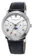 Frederique Constant Persuasion Classics Business Timer Moonphase Day Date Black Leather Mens Watch FC-270SW4P6 Sale