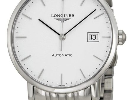 Longines Elegant Automatic Stainless Steel White Dial Date Unisex Watch L4.810.4.12.6 Discount