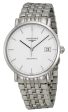 Longines Elegant Automatic Stainless Steel White Dial Date Unisex Watch L4.810.4.12.6 Discount