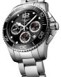 Longines HydroConquest Automatic Chronograph Stainless Steel Black Dial Date Divers Mens Watch L3.783.4.56.6 For Cheap