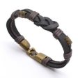 Authentic Tribal Leather Wristband Surf Black Mens Bracelet Online