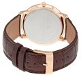 Frederique Constant Slimline Rose Gold-Tone Stainless Steel Silver Dial Brown Leather Strap Quartz Mens Watch FC-200V5S34 Sale