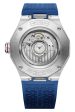 Baume & Mercier Riviera Automatic GMT Stainless Steel Blue Dial Blue Rubber Strap Date Mens Watch M0A10659 For Discount