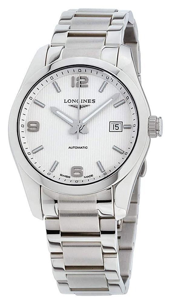 Longines Conquest Classic Automatic Stainless Steel Silver-Tone Dial Date Mens Watch L2.785.4.76.6 For Sale