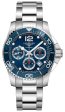 Longines HydroConquest Automatic Chronograph Stainless Steel Blue Dial Date Divers Mens Watch L3.783.4.96.6 Online Hot Sale