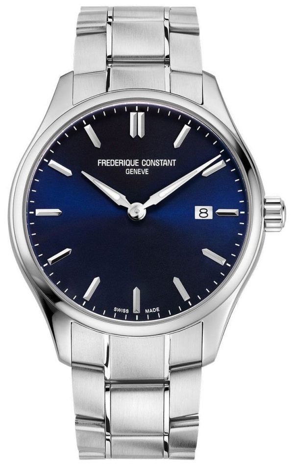 Frederique Constant Classics Stainless Steel Blue Dial Date Quartz Mens Watch FC-220NS5B6B Online