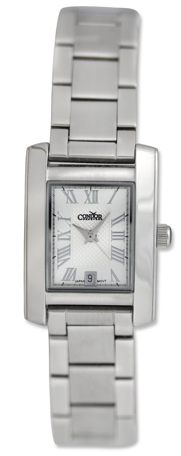 Condor Classic Stainless Steel Womens Watch Date Silver Dial CWS110 For Cheap