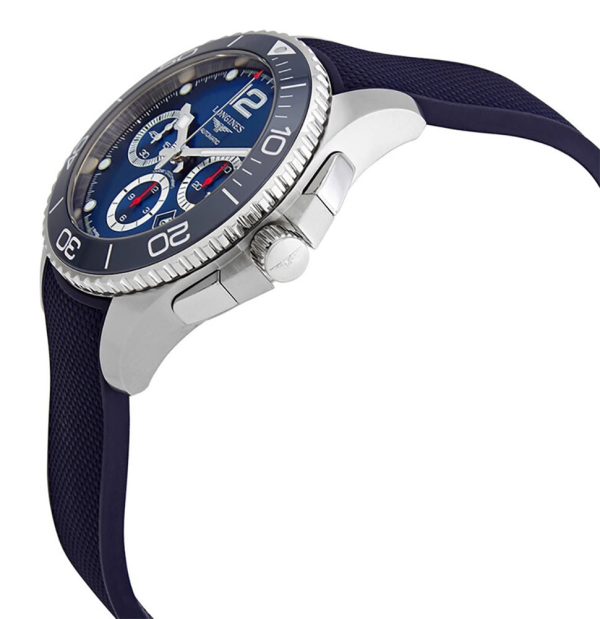 Longines HydroConquest Automatic Chronograph Stainless Steel Blue Dial Blue Rubber Strap Date Divers Mens Watch L3.883.4.96.9 Online