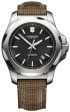 Victorinox Swiss Army I.N.O.X. Mechanical Stainless Steel Mens Strap Watch Black Dial Date 241836 Discount