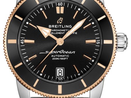 Breitling Superocean Heritage Automatic Chronometer Stainless Steel & 18k Rose Gold Black Dial Date Divers Mens Watch Special Edition UB2010121B1A1 Online