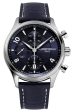 Limited Edition Frederique Constant Classics Runabout RHS Automatic Chronograph Stainless Steel Blue Dial Blue Leather Strap Date Mens Watch FC-392RMN5B6 on Sale