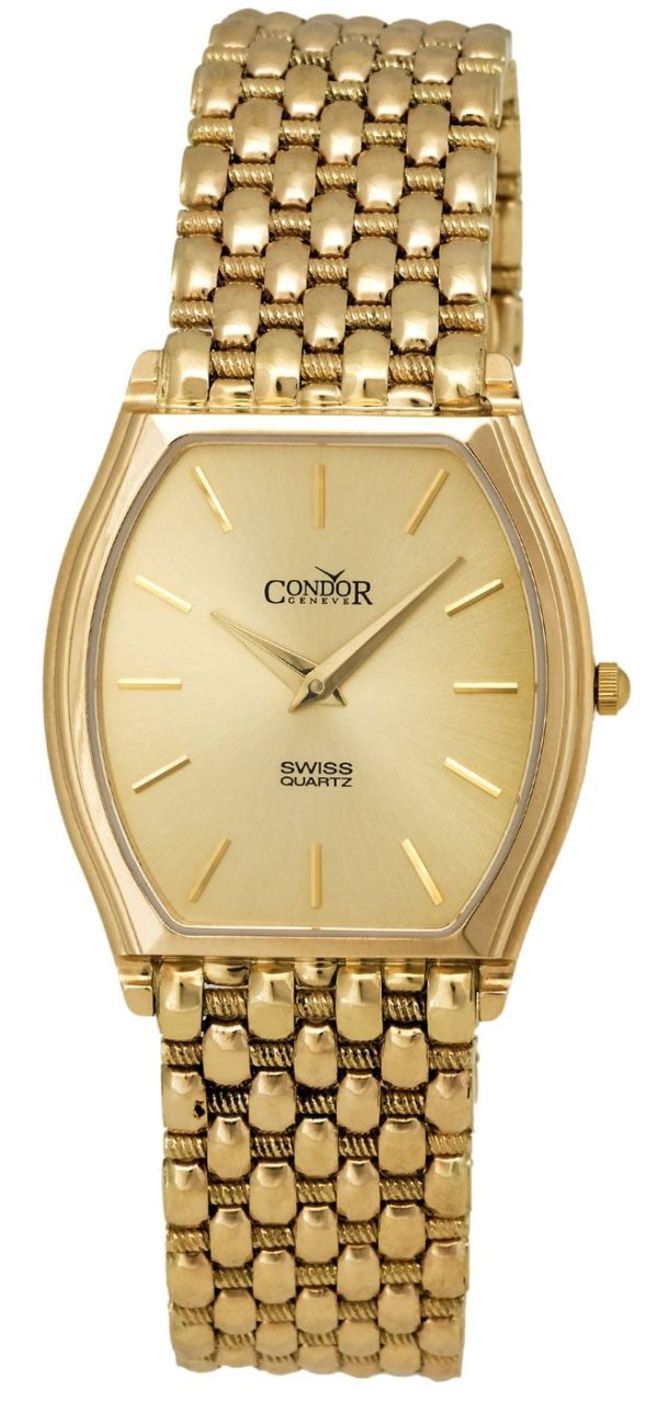 Condor 14kt Gold Mens Luxury Swiss Watch Quartz GS21003 Sale