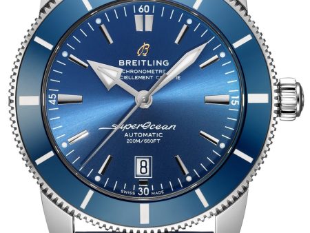 Breitling Superocean Heritage Automatic Chronometer Stainless Steel Blue Dial Blue Rubber Strap Date Divers Mens Watch Special Edition AB2020161C1S1 Online Hot Sale