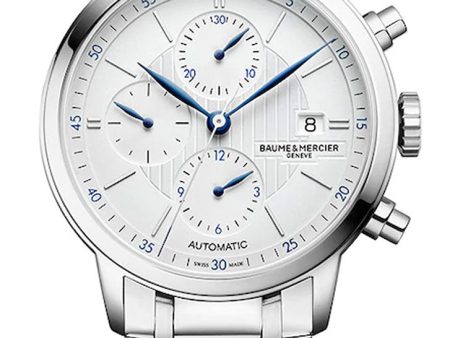 Baume & Mercier Classima Chronograph Stainless Steel Automatic Silver Dial Date Mens Watch M0A10331 Online