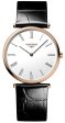 Longines La Grand Classique Rose Gold PVD White Dial Black Leather Strap Quartz Womens Watch L4.709.1.21.2 Online now