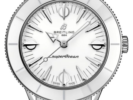 Breitling Superocean Heritage Stainless Steel White Dial Automatic Womens Watch A10340A71A1X1 Sale