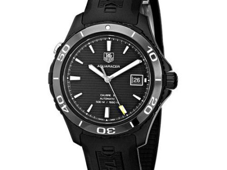 TAG Heuer Men s WAK2180.FT6027 Aquaracer Analog Display Swiss Automatic Black Watch Sale