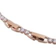 Swarovski Crystal Unisex Deluxe Tennis Bracelet Rose Gold Plated #5513400 Cheap