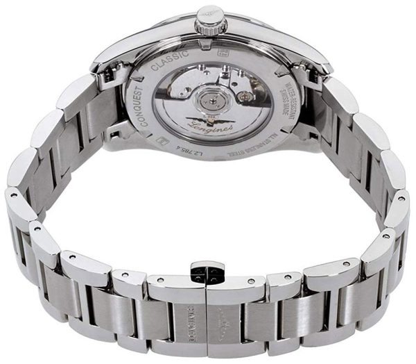 Longines Conquest Classic Automatic Stainless Steel Silver-Tone Dial Date Mens Watch L2.785.4.76.6 For Sale