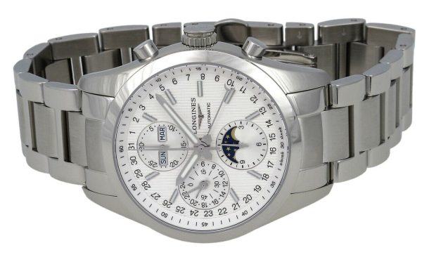 Longines Conquest Classic Automatic Chronograph Moonphase Mens Watch Calendar L2.798.4.72.6 Online