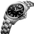 Longines Conquest Automatic Stainless Steel Black Dial Date Divers Mens Watch L3.778.4.58.6 Sale