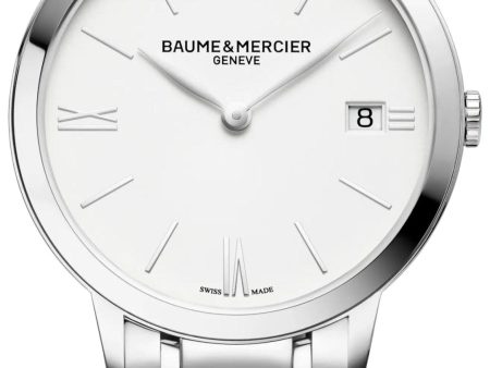 Baume & Mercier Classima Stainless Steel White Dial Date Quartz Womens Watch M0A10356 For Cheap