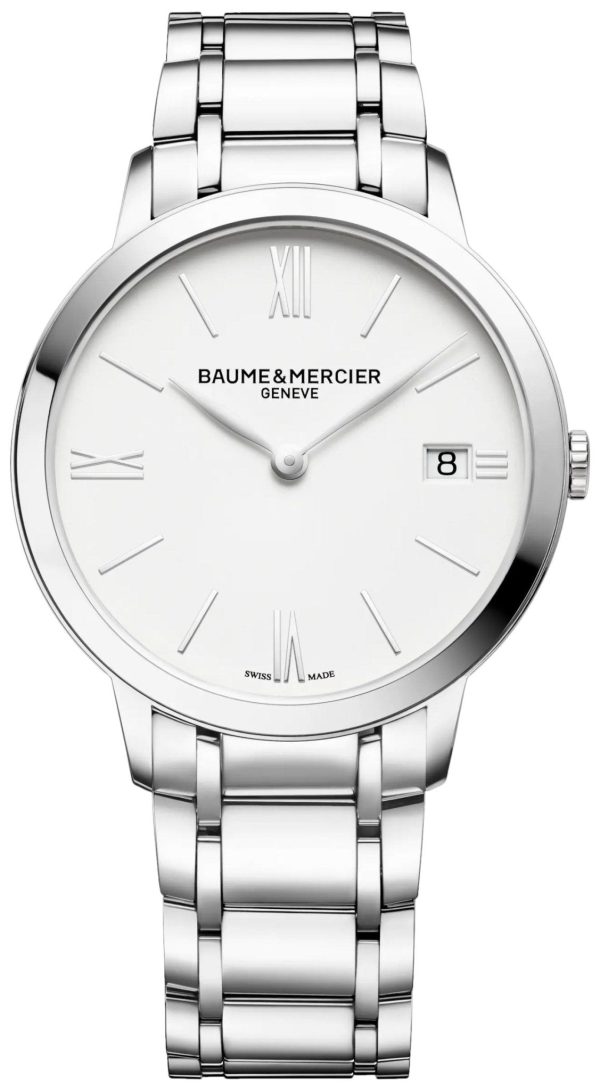 Baume & Mercier Classima Stainless Steel White Dial Date Quartz Womens Watch M0A10356 For Cheap