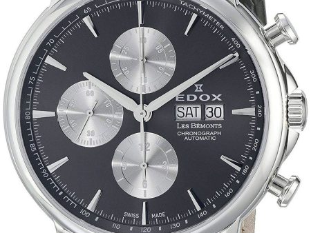 Edox Les Bemonts 01120 3 GIN Stainless Steel Mens Watch Chronograph Steel Bezel Automatic For Discount