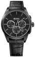 Hugo Boss Onyx Chronograph Black Steel Mens Strap Watch Black Dial Calendar 1513367 Online now