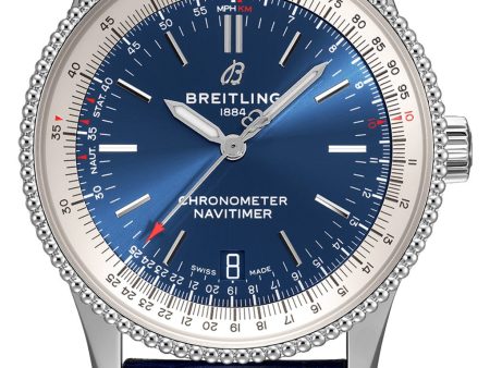 Breitling Navitimer Automatic Stainless Steel Blue Dial Leather Strap Date Mens Watch A17325211C1P1 Online Sale