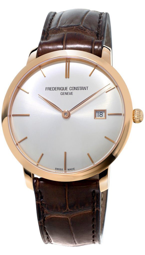 Frederique Constant Slim Line Automatic 18kt Rose Gold Mens Luxury Strap Watch FC-306V4S9 Online now