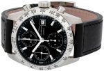 Eberhard & Co. Champion Chronograph Automatic Date Stainless Steel 31044.14 Mens Watch with Black Leather Band Black Dial Online