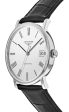 Longines Elegant Automatic Stainless Steel White Dial Black Leather Strap Date Womens Watch L4.809.4.11.2 Fashion