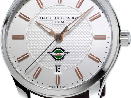 Limited Edition Frederique Constant Vintage Rally Healey Automatic Stainless Steel Silver Dial Brown Leather Strap Date Mens Watch FC-303HV5B6 Online now