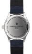 Frederique Constant Classics GMT Stainless Steel Blue Dial Blue Leather Strap Date Quartz Mens Watch FC-252NS5B6 on Sale