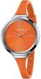 Calvin Klein Lively Orange Rubber Strap Orange Dial Quartz Womens Watch K4U231YM For Sale