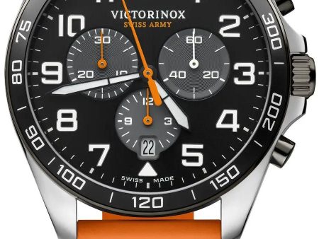 Victorinox Swiss Army FieldForce Sport Chronograph Stainless Steel Mens Strap Watch Calendar 241893 For Discount