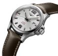 Longines Conquest V.H.P. Stainless Steel Silver Dial Brown Leather Strap Date Quartz Mens Watch L3.726.4.76.4 on Sale