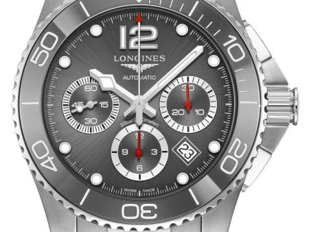 Longines HydroConquest Automatic Chronograph Stainless Steel Gray Dial Date Divers Mens Watch L3.883.4.76.6 Online now