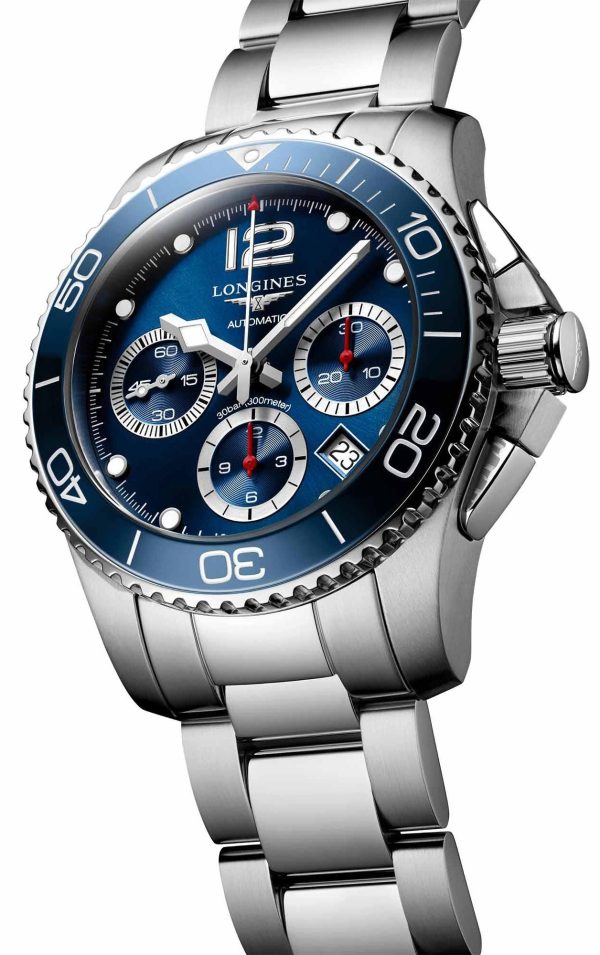 Longines HydroConquest Automatic Chronograph Stainless Steel Blue Dial Date Divers Mens Watch L3.783.4.96.6 Online Hot Sale