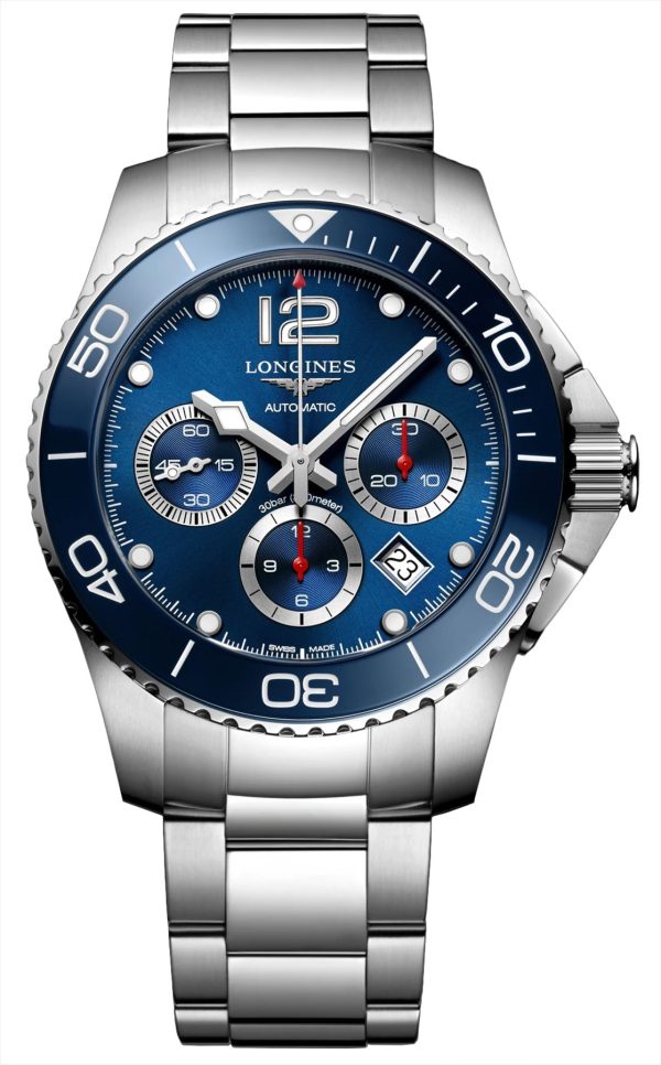 Longines HydroConquest Automatic Chronograph Stainless Steel Blue Dial Date Divers Mens Watch L3.883.4.96.6 Cheap