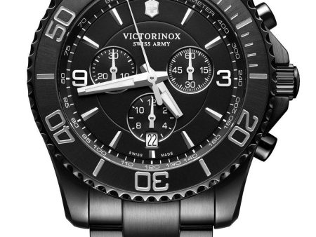 Victorinox Swiss Army Maverick Chronograph Black Stainless Steel Black Dial Date Mens Watch 241797 For Discount